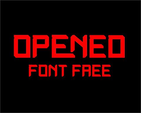 Opened font素材之家精选英文字体