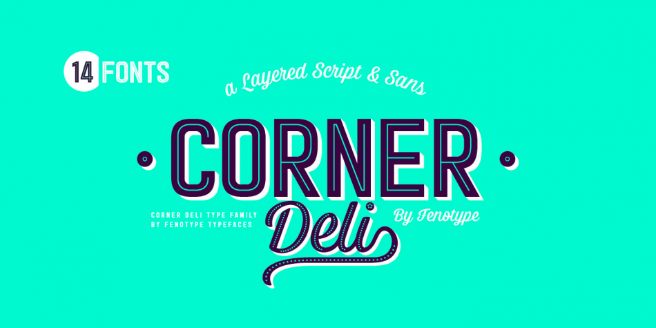 Corner Deli Font Family素材之家精选英文字体