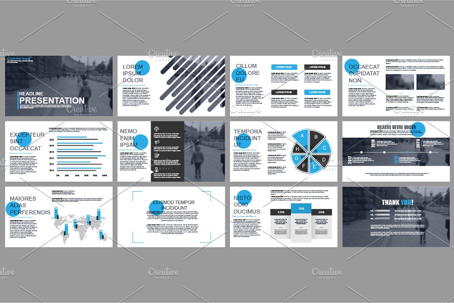 信息图表 PPT&Keynote 幻灯片模板 Powerpoint Presentation Templates插图(7)