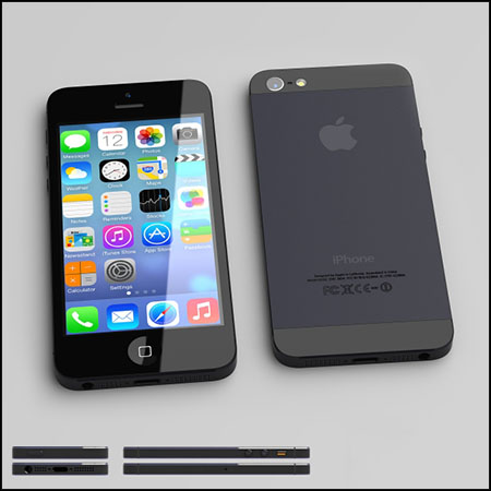 iPhone 5苹果智能手机素材之家精选3D模型