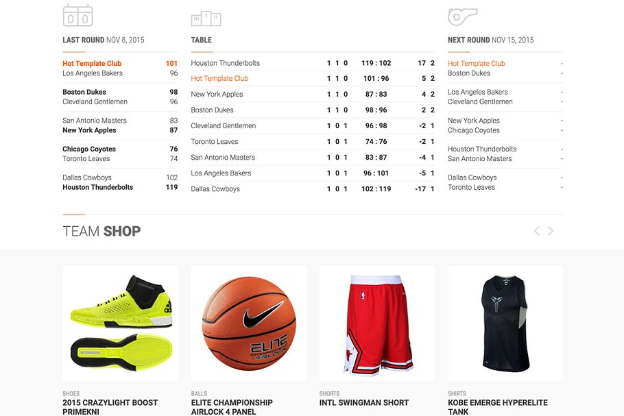 篮球训练营篮球主体Joomla主题模板素材库精选 Hot Basketball插图(3)