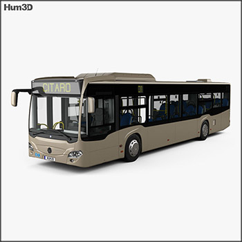 梅赛德斯·奔驰Citaro（O530）Bus with HQ interior 2011公交车素材之家精选3D模型