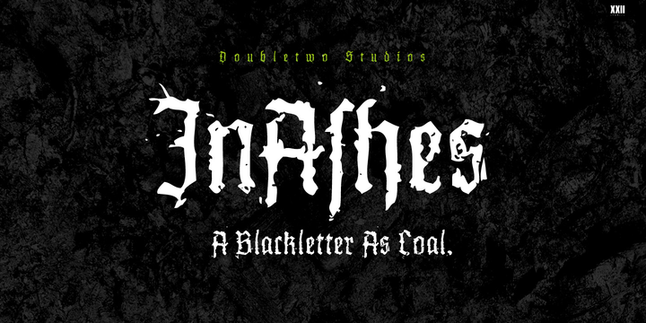 XXII InAshes Font素材之家精选英文字体