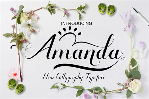 Amanda font素材之家精选英文字体