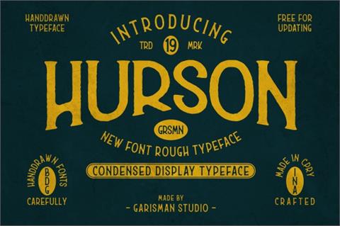 Hurson font素材之家精选英文字体