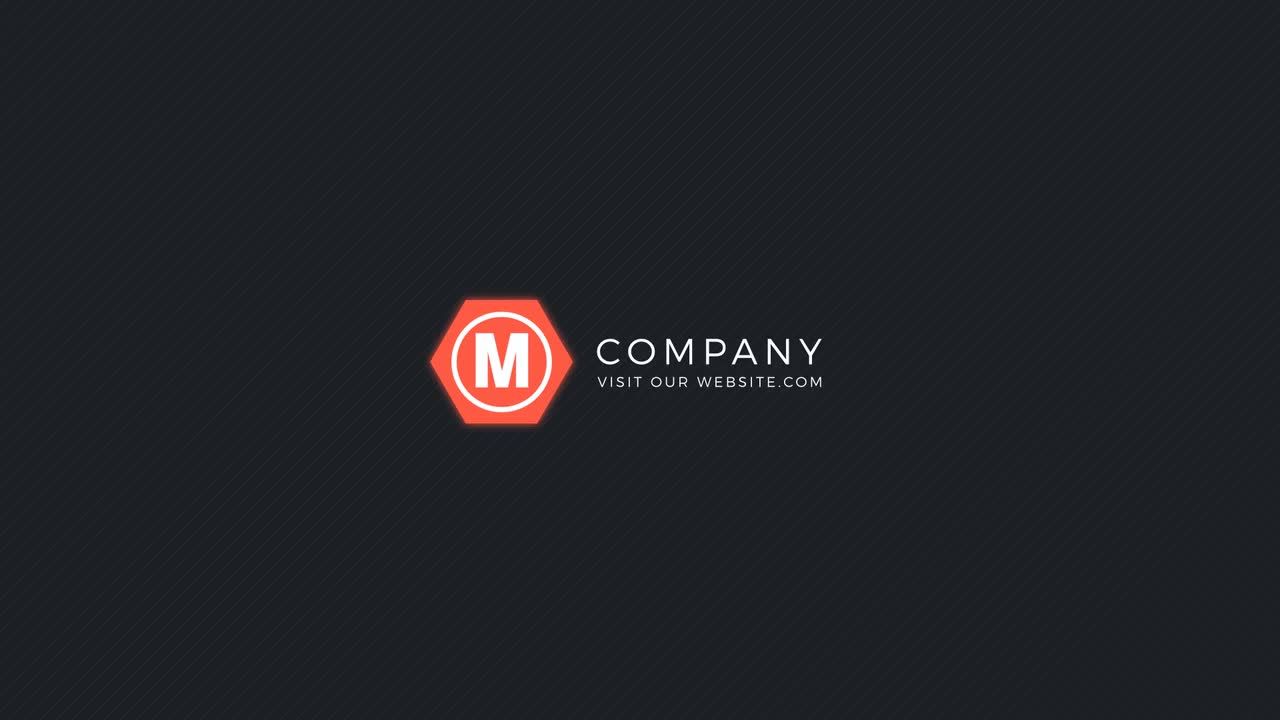 绚丽的彩色线条logo展示素材库精选AE模板