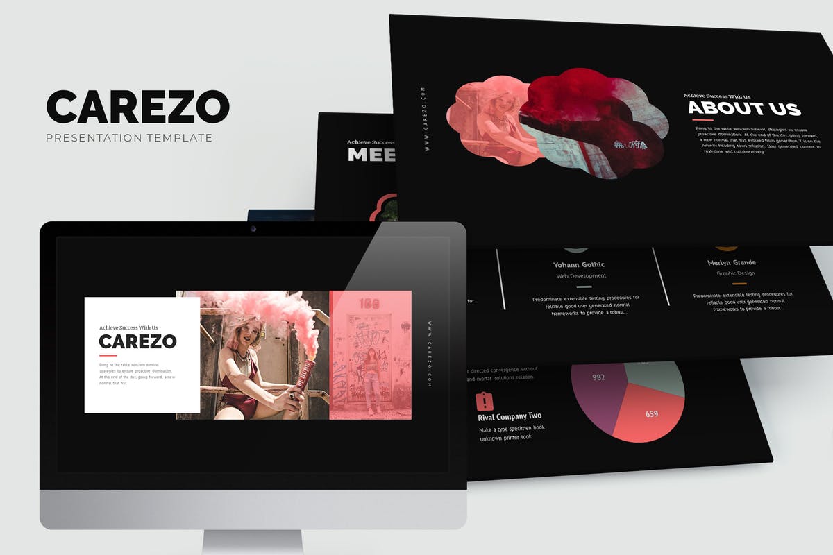 创意工作室介绍PPT幻灯片模板 Carezo : Studio Powerpoint Template插图