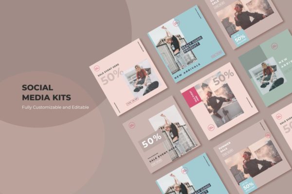 新媒体广告Banner设计模板套装 ADL Social Media Kit.19