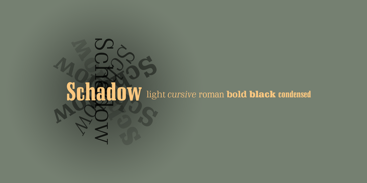 Schadow Font Family素材之家精选英文字体