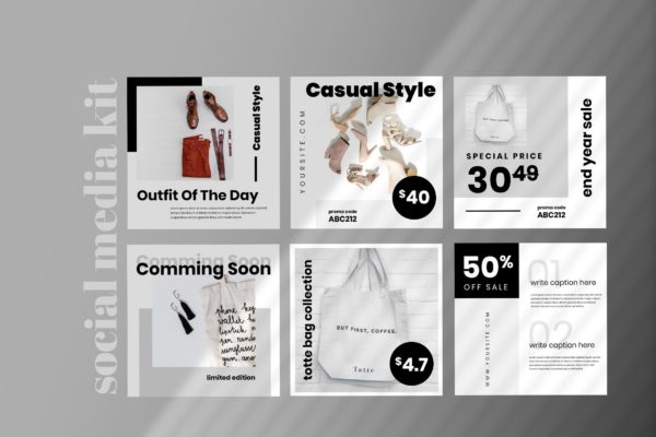 社交媒体自媒体产品促销广告设计模板素材库精选 Fourteen – Social Media Kit