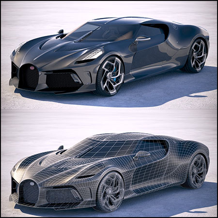 布加迪 La Voiture Noire 2019 汽车OBJ格式素材之家精选3D模型