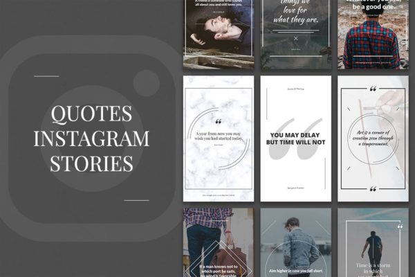 10款Instagram社交引语贴文设计模板素材库精选 Quotes Instagram Stories