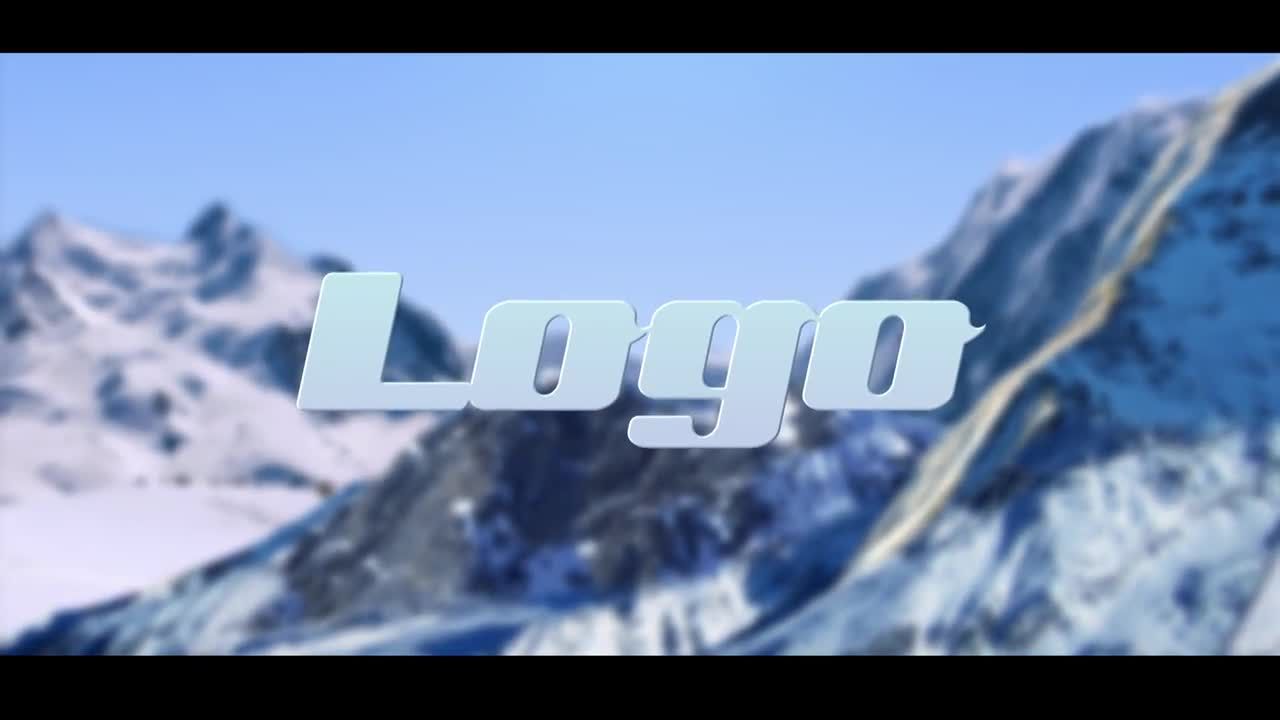 漂亮的山脉动画LOGO标志素材库推荐PR模板