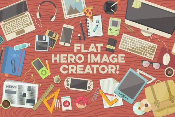 扁平设计风格巨无霸Banner素材库精选广告模板 Flat Hero Image Creator