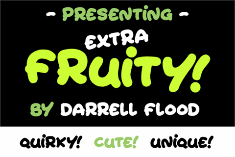 Extra Fruity font素材之家精选英文字体
