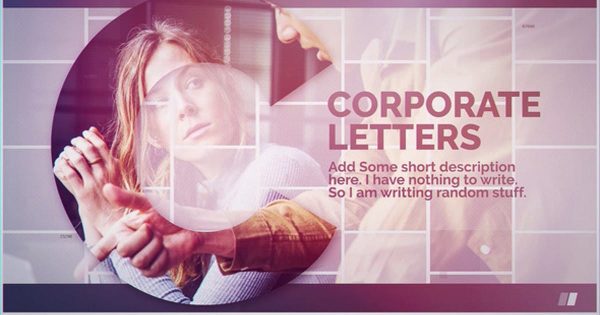 企业品牌宣传片素材库精选AE模板 Corporate Letters