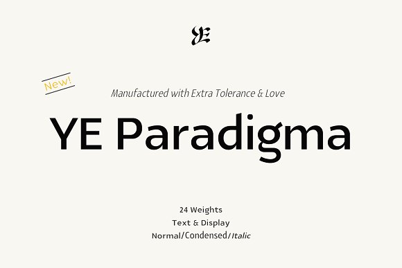 YE Paradigma Font素材之家精选英文字体