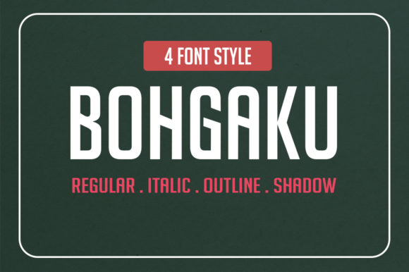Bohgaku Family Font素材之家精选英文字体