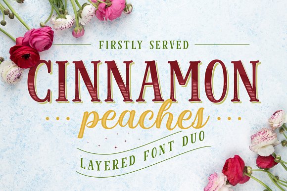 Cinnamon Peaches Font素材之家精选英文字体