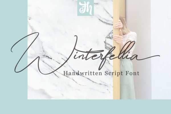 钢笔手写英文书法字体 Winterfellia – Handwritten Font