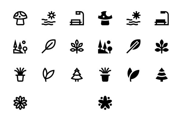20枚自然主题SVG矢量素材库精选图标#3 20 Nature Icons #3