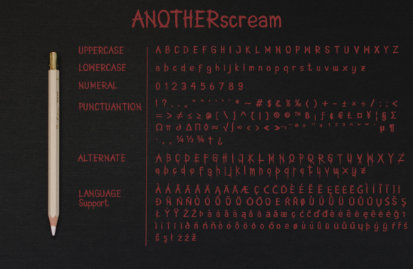 Another Scream Font插图1