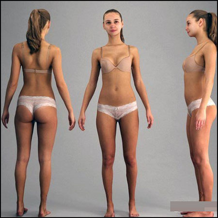 穿着贴身内衣裤的运动型女孩素材之家精选3D模型