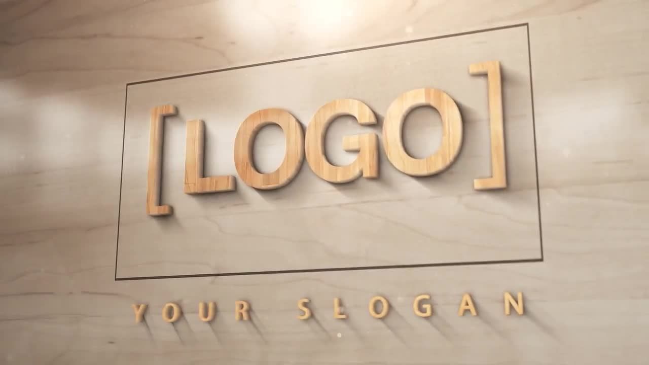 木质材质公司企业logo视频片头片尾展示素材库精选AE模板