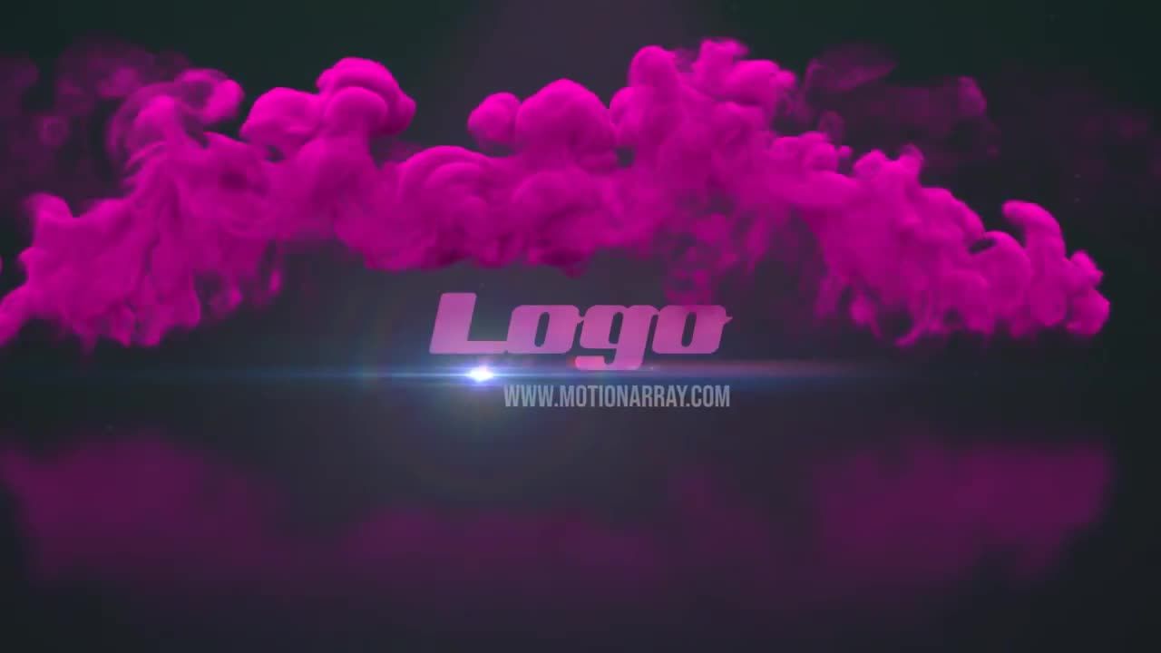 动态动画烟雾痕迹logo徽标素材库推荐PR模板