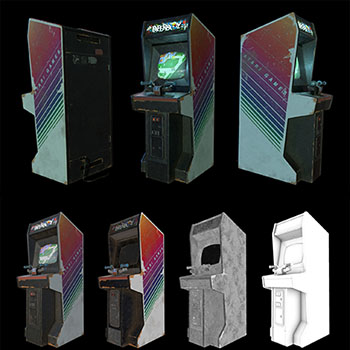 复古破旧Paperboy街机游戏机素材之家精选3D模型