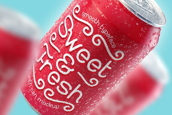 Sweet & Fresh font with Mockup Font素材之家精选英文字体