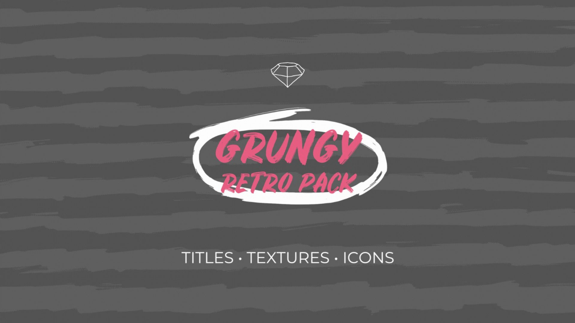 Grungy Retro Pack可爱的手绘素材库精选PR模板