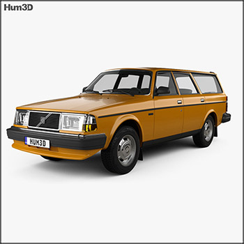 沃尔沃汽车Volvo 245 Wagon 1979 素材之家精选3D模型