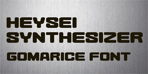Heysei Synthesizer font素材之家精选英文字体