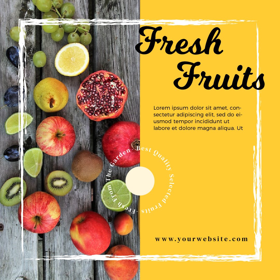 新鲜蔬果生鲜品牌社交媒体Banner图设计模板素材库精选 Fresh Fruit Media Banners插图(6)