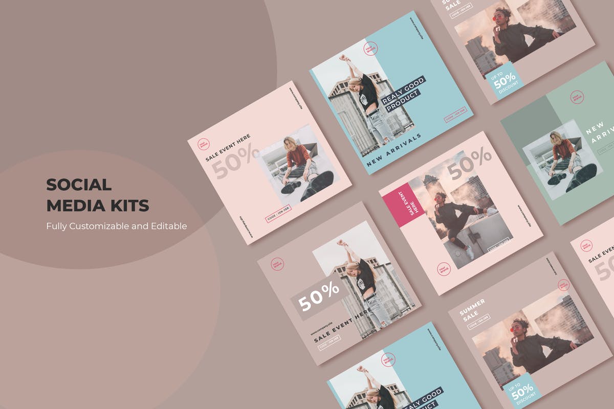 新媒体广告Banner设计模板套装 ADL Social Media Kit.19插图