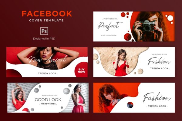 时尚奢侈品牌Facebook主页营销推广封面设计模板素材库精选 Fashion Facebook Cover Template