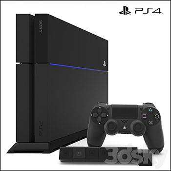 索尼PlayStation 4游戏机素材之家精选3D模型