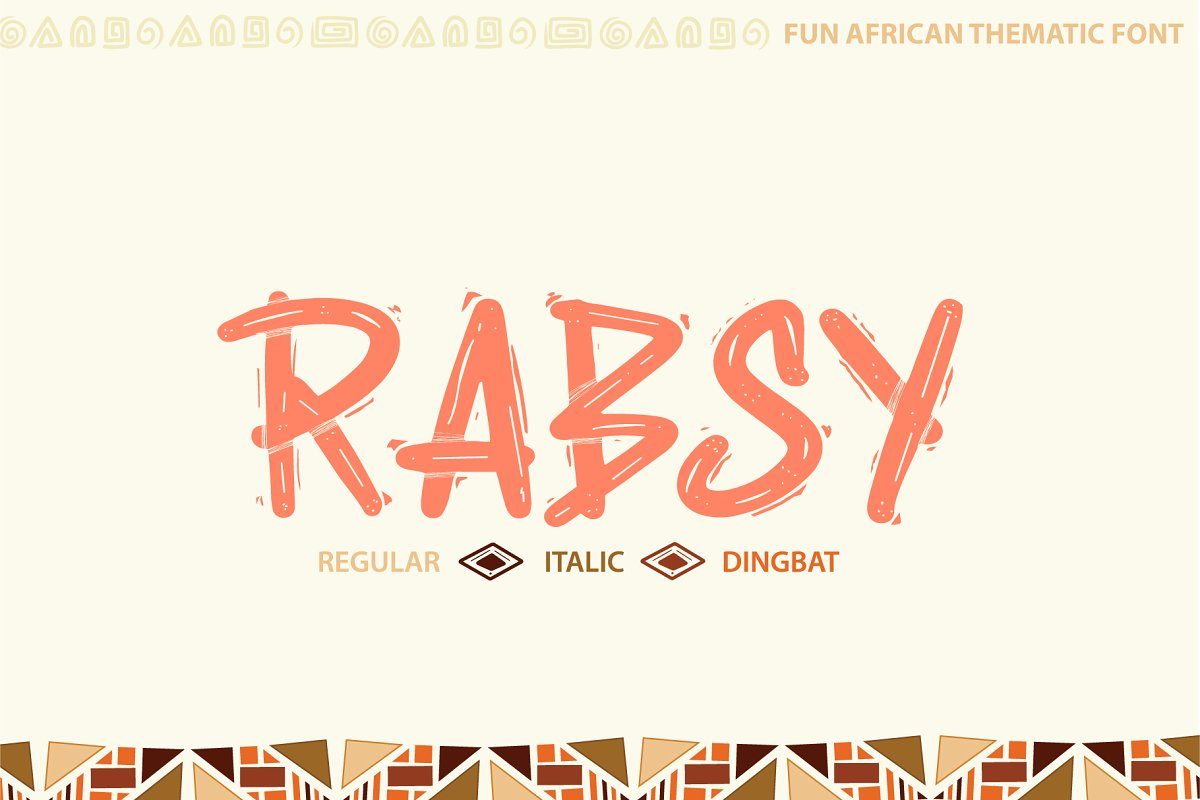 African pattern font素材之家精选英文字体