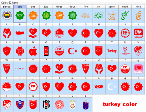 font turkey color font素材之家精选英文字体