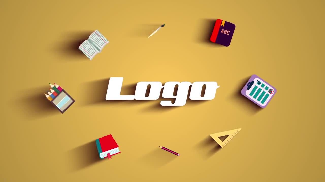 教育机构学校宣传片logo片头展示ae模板