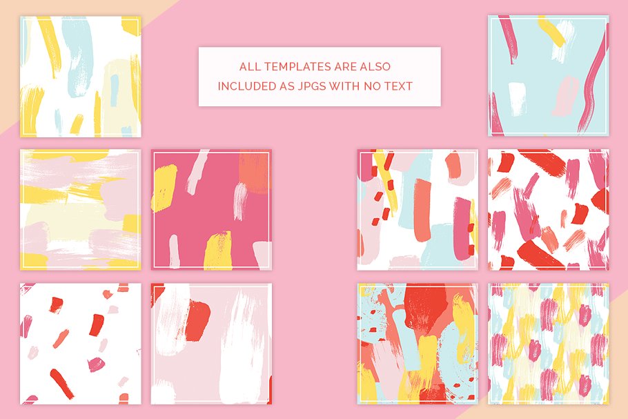 多彩新媒体社交媒体贴图模板素材库精选 Colorful Instagram Templates插图(7)