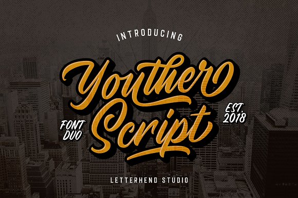 Youther Brush – Layered Font Duo素材之家精选英文字体