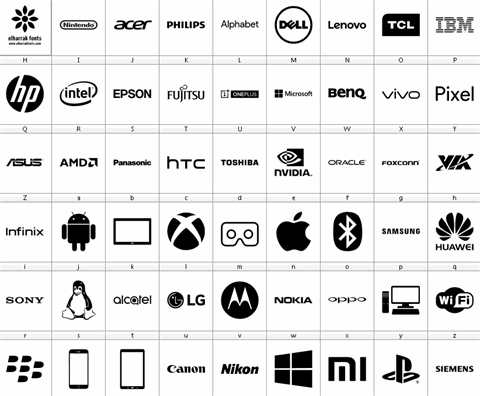 Font Logos Technology font素材之家精选英文字体