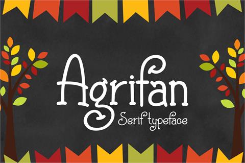 Agrifan font素材之家精选英文字体
