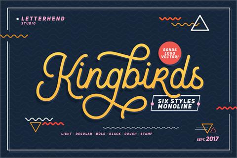 Kingbirds Regular DEMO font素材之家精选英文字体