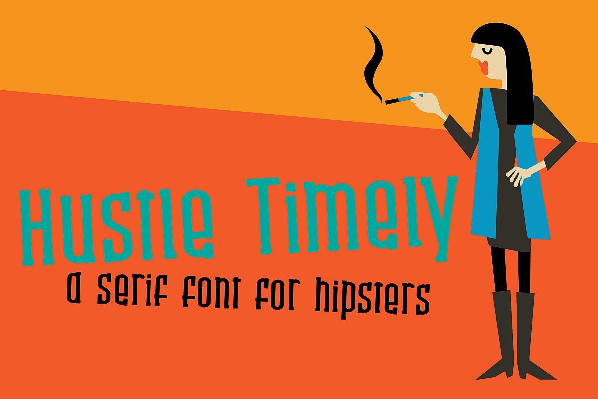ZP Hustle TimelyRegular Font素材之家精选英文字体