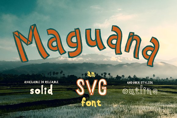 Maguana ~ Hand-drawn SVG Font素材之家精选英文字体