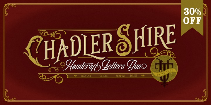 Chadlershire Font Family素材之家精选英文字体