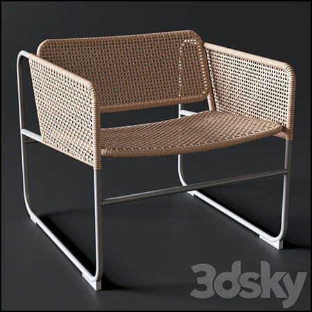 IKEA藤编扶手椅素材之家精选3D模型
